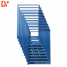 Foldable metal stacking rack for fabric rolls